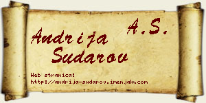 Andrija Sudarov vizit kartica